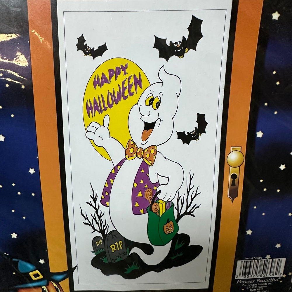 Halloween House Door Cover Friendly Ghost Waterproof Indoor Outdoor 30x60 52696